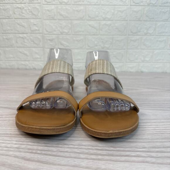 Universal Thread Slide Sandals Women’s US 10 Tan Open Toe Flat Slip On Comfort - Picture 3 of 10